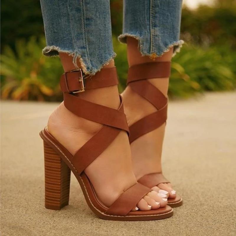 Chaussure Bohème Cuir - Marron / 36