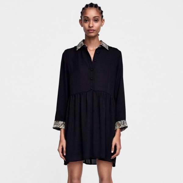 Couture Robe Hippie Chic - Noir / S
