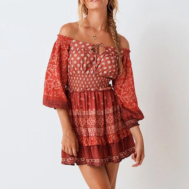 It Hippie Robe Rouge