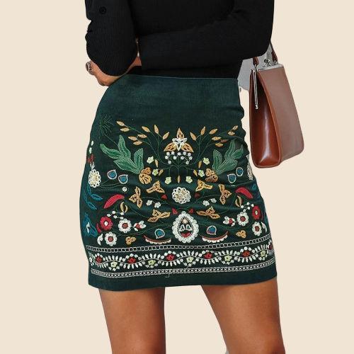 Jupe Esprit Bohème - Vert / S