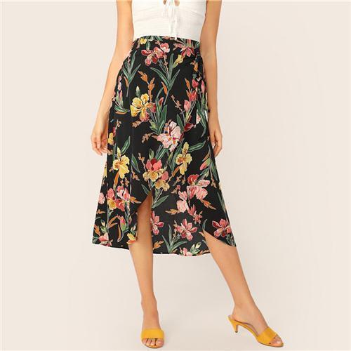 Jupe Fleurie Bohème - Multi / XS