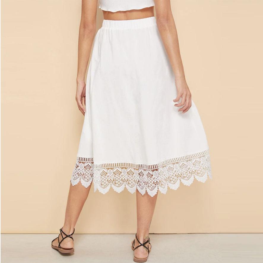 Jupe Longue Blanche Style Bohème