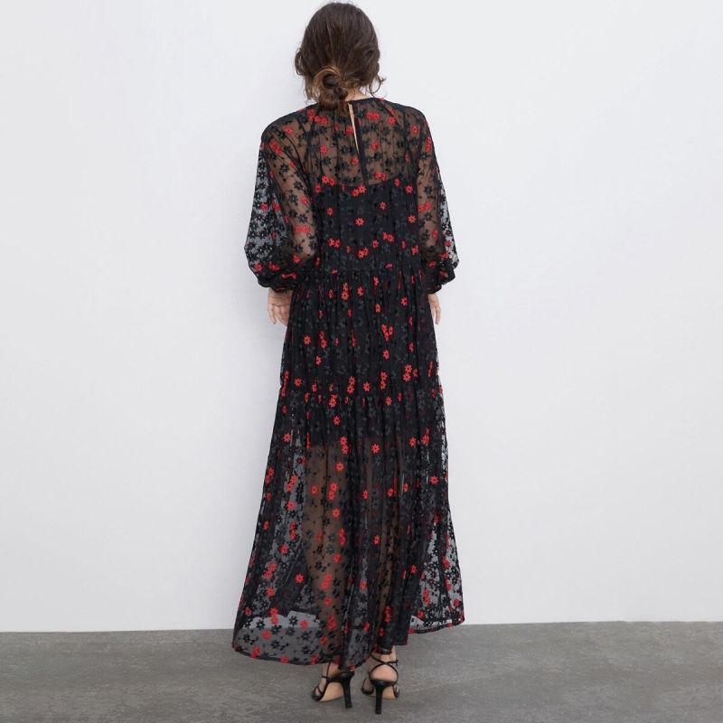 La Robe Longue Boho Noire - Noir / S