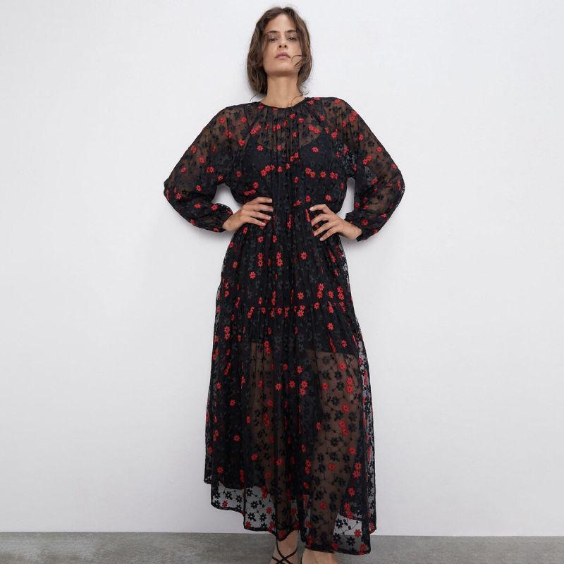 La Robe Longue Boho Noire - Noir / S