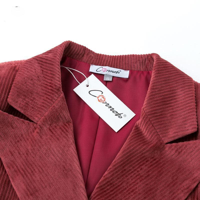 Manteau Bohème Bordeaux Effet Velours