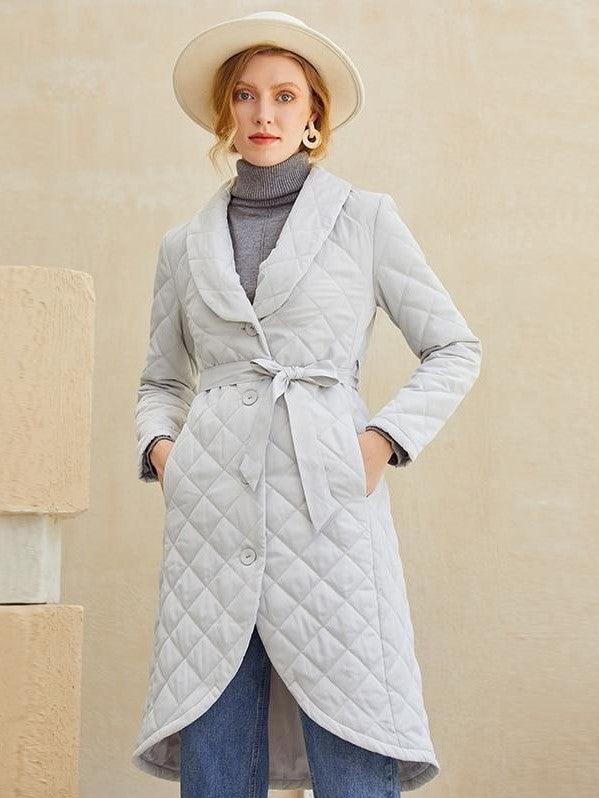 Manteau Bohème Gris Clair