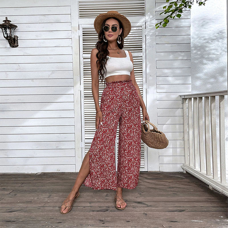 Pantalon Palazzo Fleuri