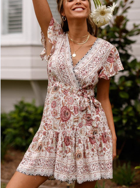 Robe Bohème Courte Léopoldine