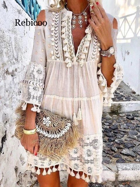 Robe Dentelle Boho Chic