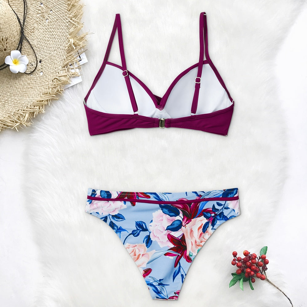 Maillot de bain bohème push up