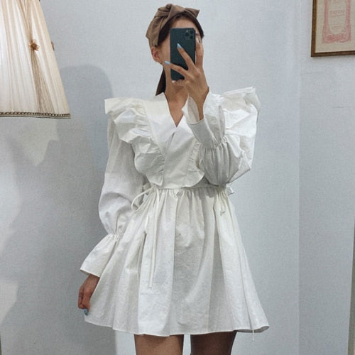 Robe bohème courte blanche boho
