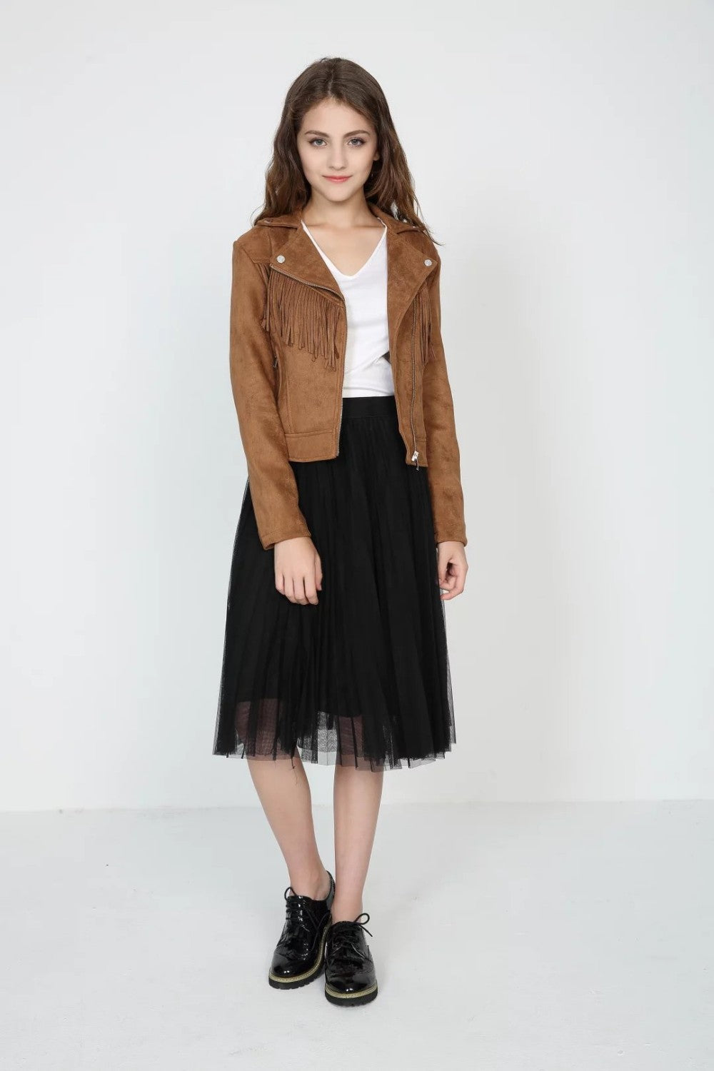 Veste en Daim à Franges