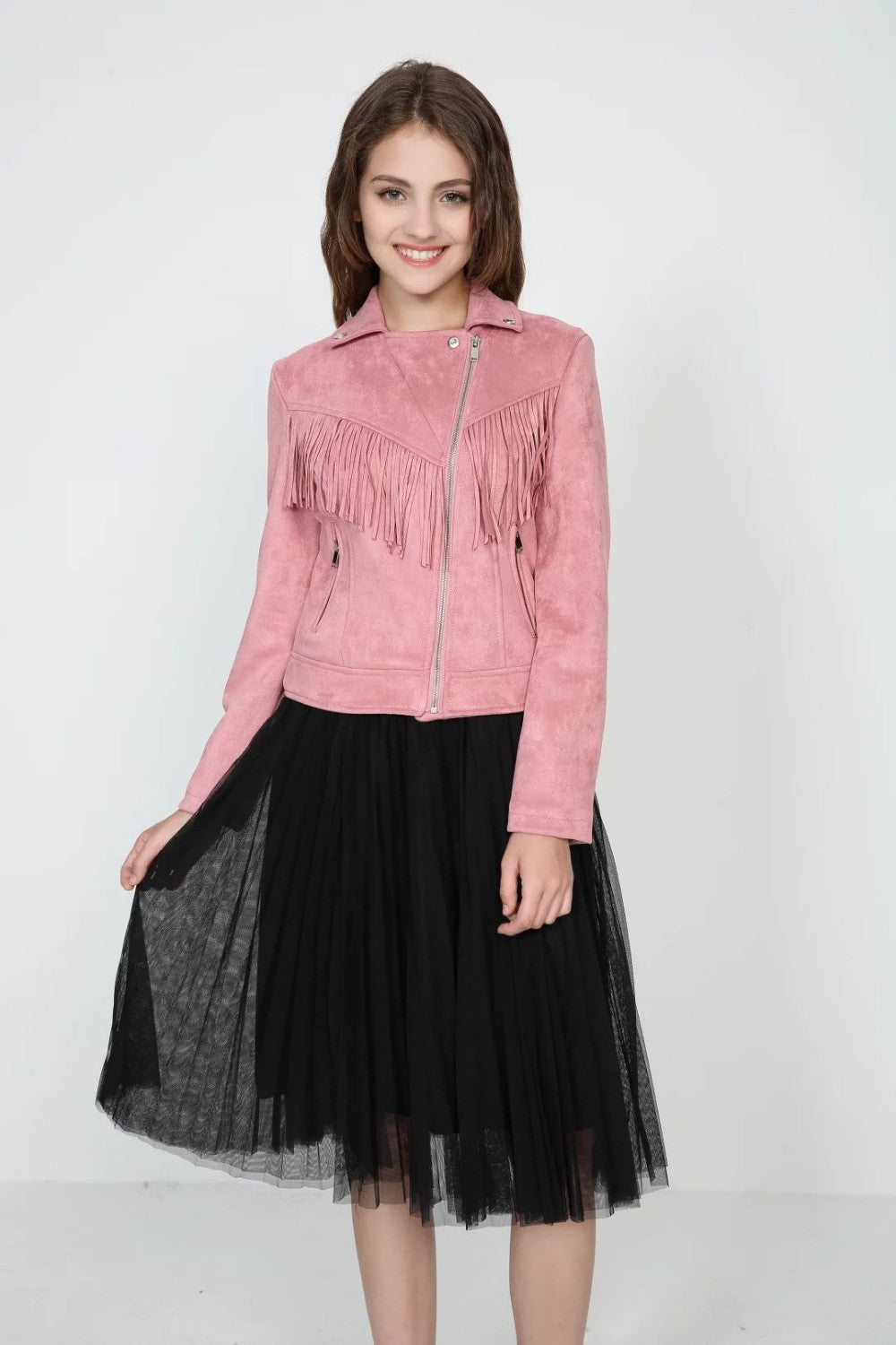 Veste en Daim à Franges