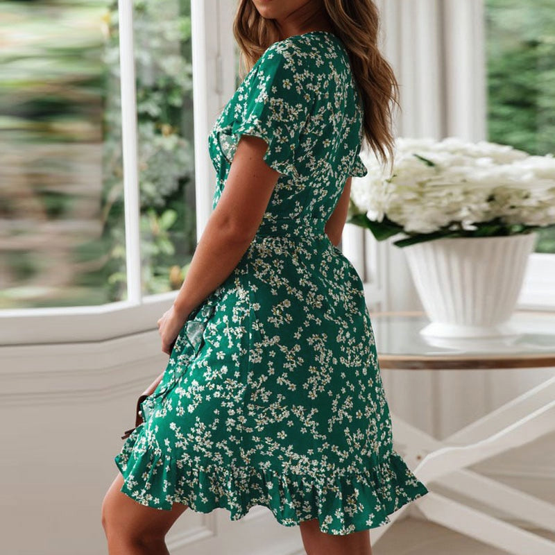 Robe Bohème Vert d'Eau