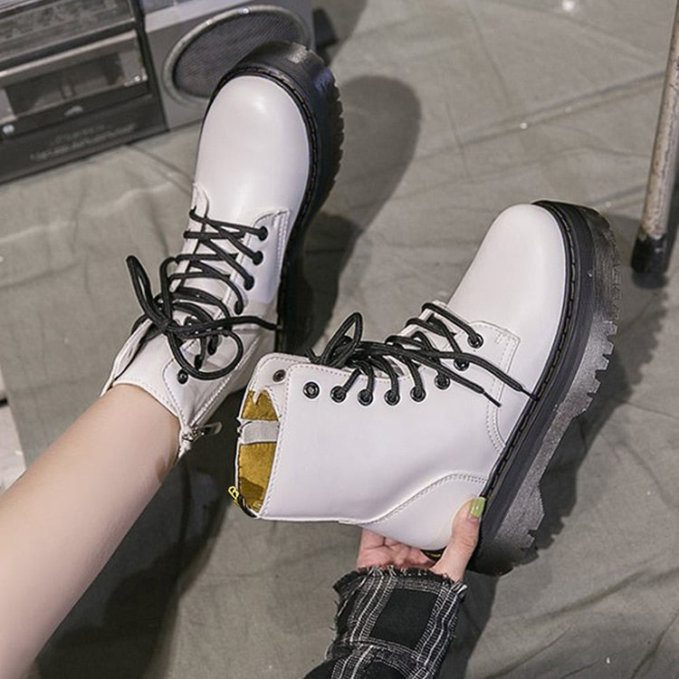 Bottine cuir vegan bohème