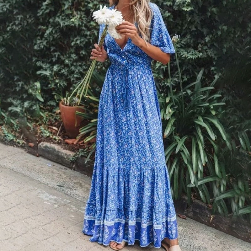 Robe Bohème Longue Automne