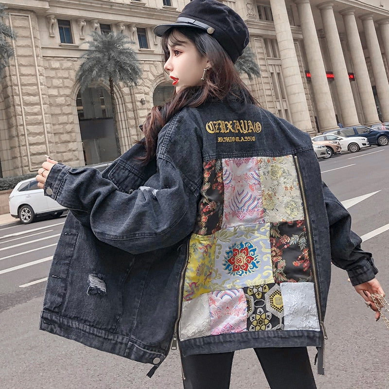 Veste en Jean Femme Bohème