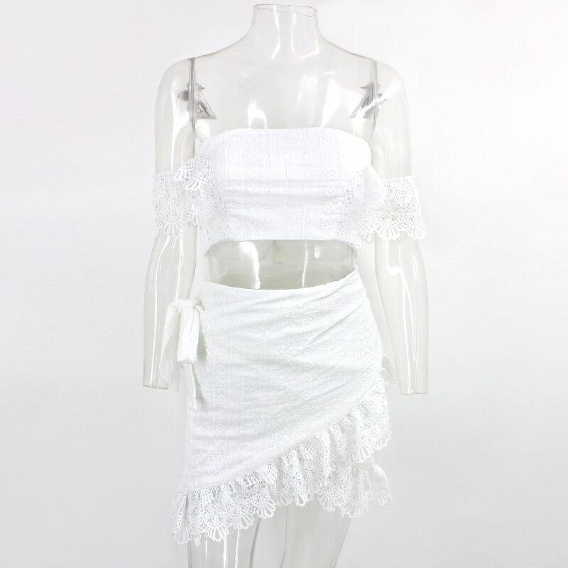 Jupe Boheme Chic Blanche
