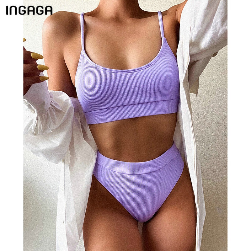 Maillot taille haute bohème