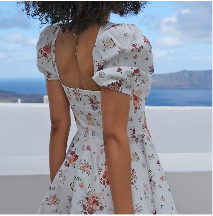 Robe courte bohème fleur