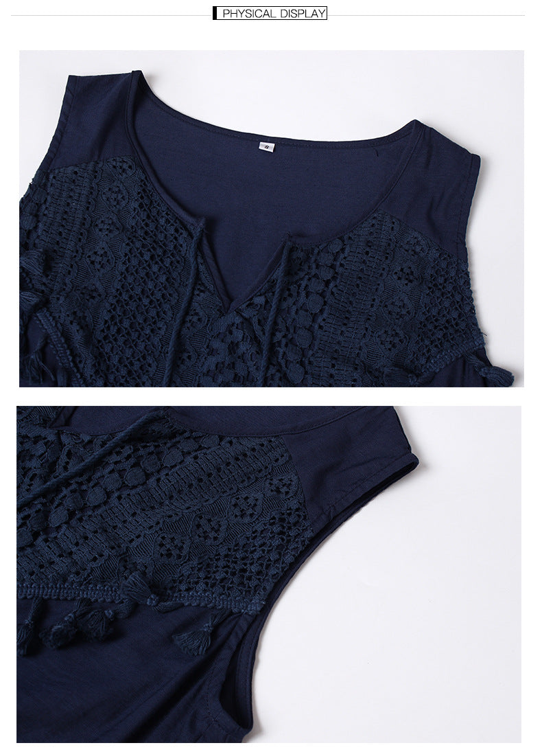 Robe courte boheme bleu