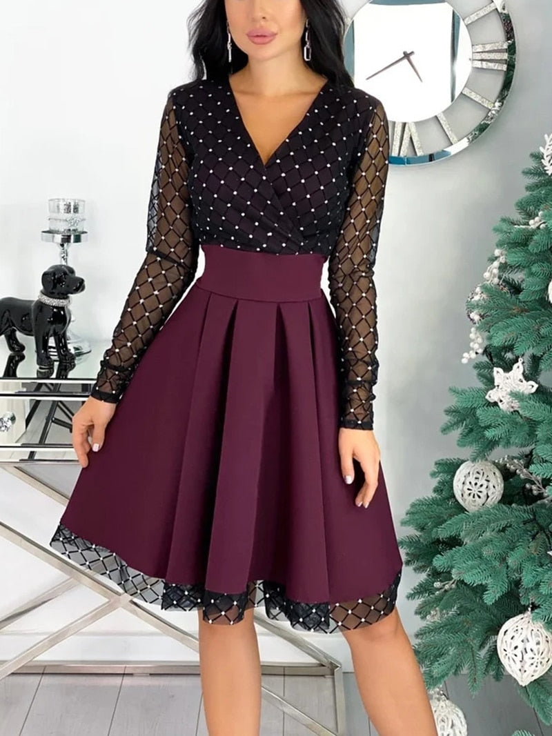 Robe fluide boheme courte