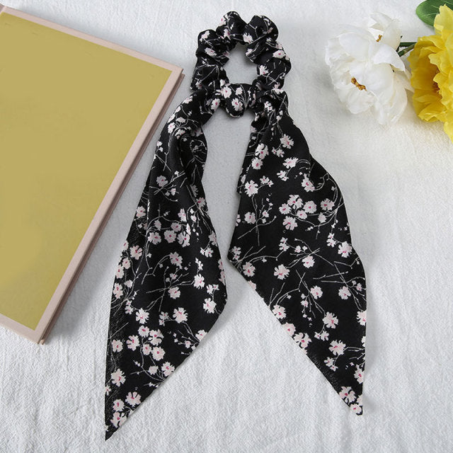 Chouchou cheveux foulard