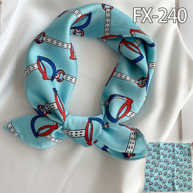 Foulard cheveux bleu
