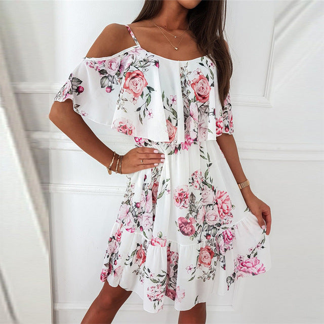 Robe boho blanche été