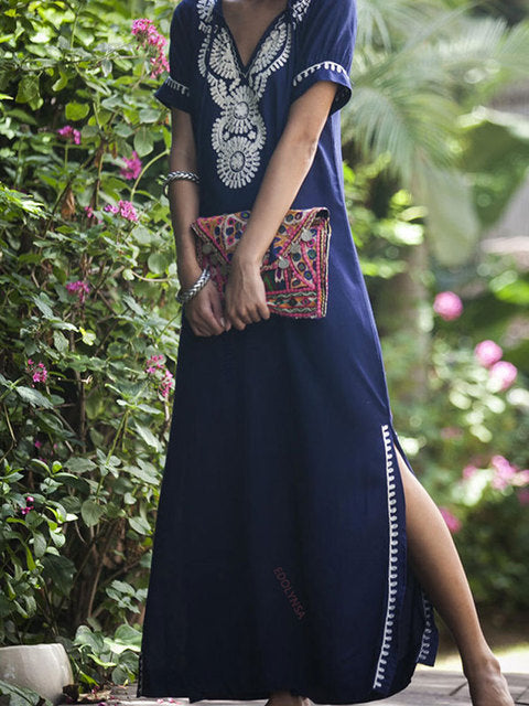 Robe bohème longue noir