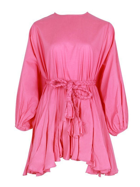 Robe Bohème Courte Rose