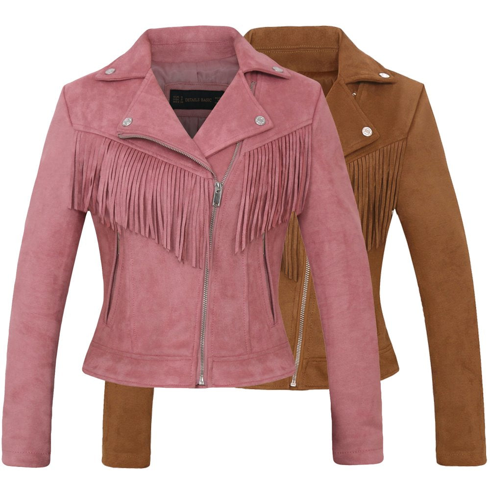 Veste en Daim à Franges