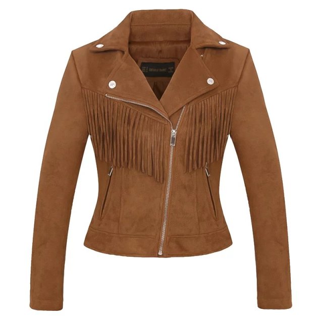 Veste en Daim à Franges