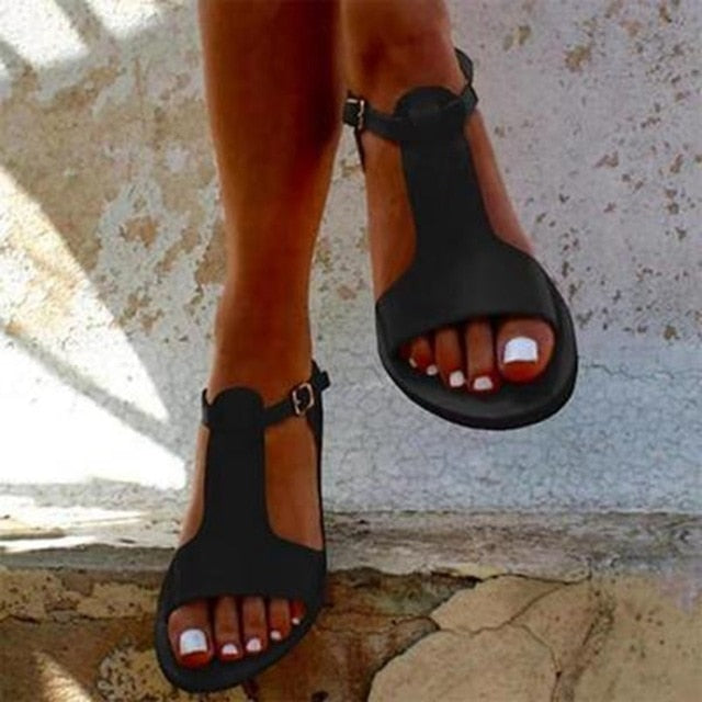 Sandales grande taille bohème noir