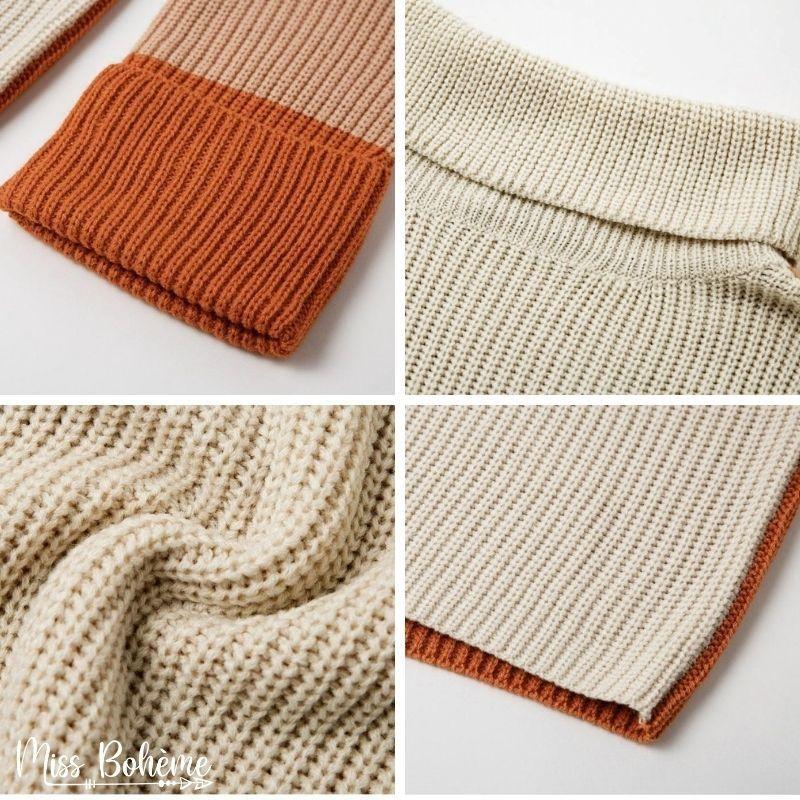 Pull Bohème Col Roulé