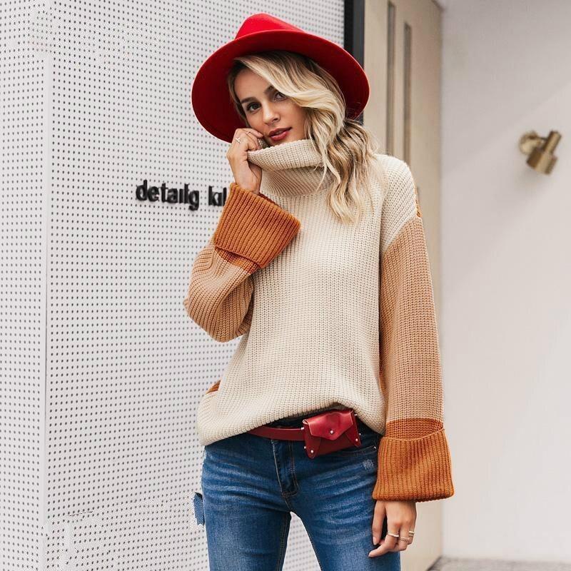 Pull Bohème Col Roulé