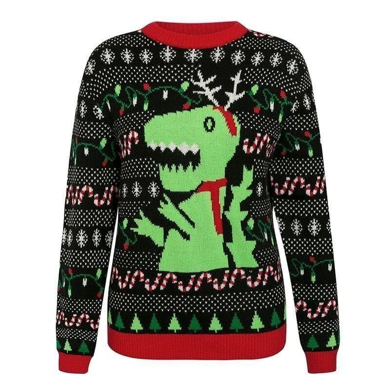 Pull de Noël T-Rex