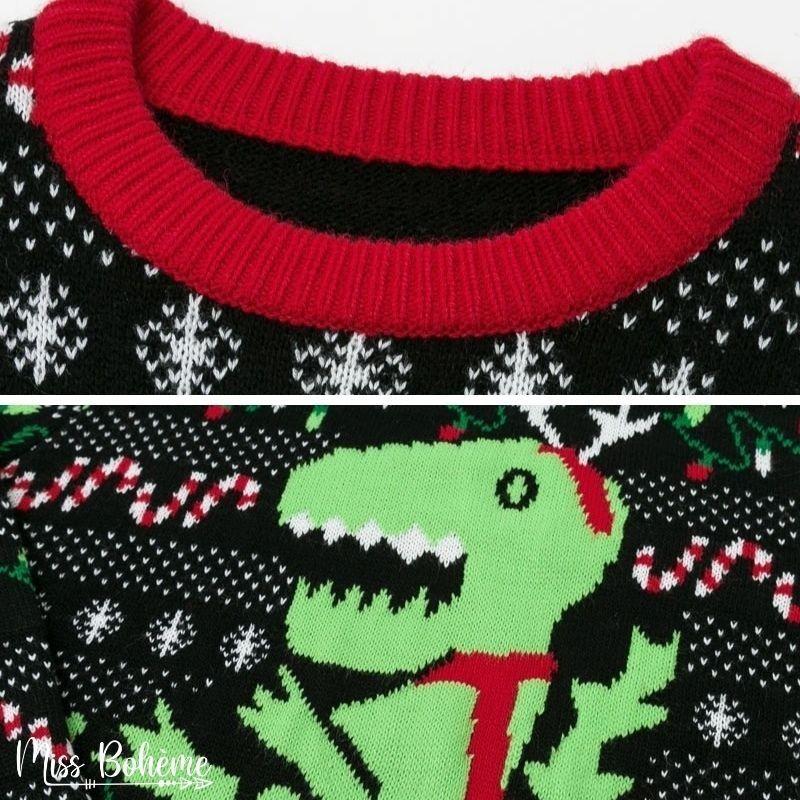 Pull de Noël T-Rex