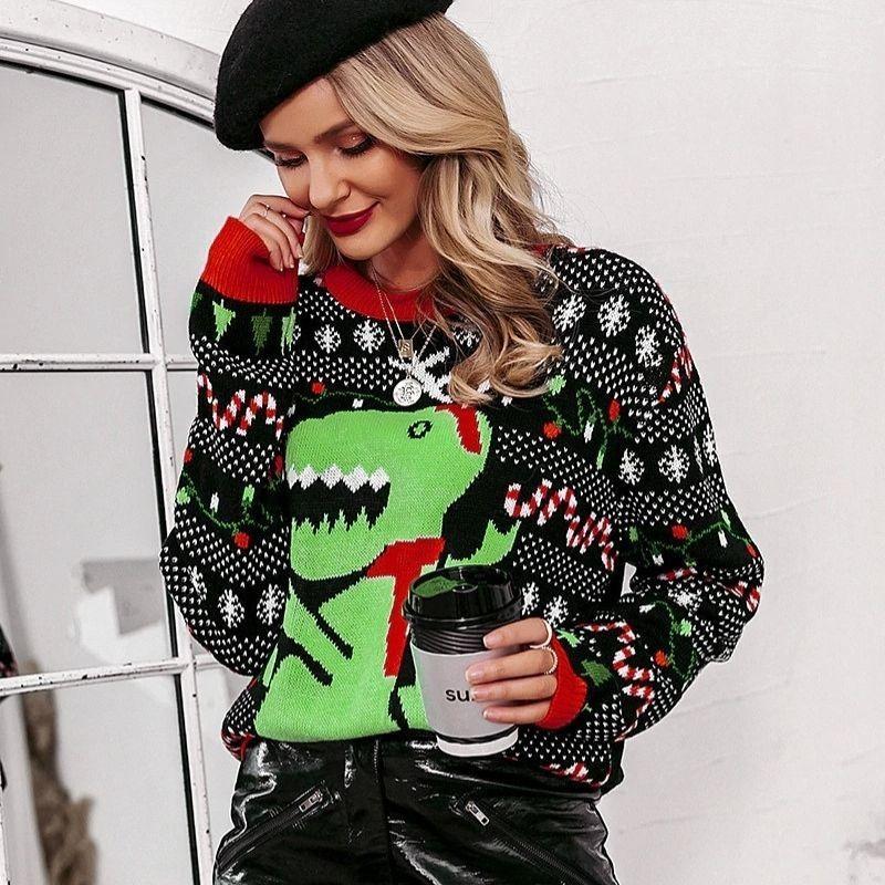 Pull de Noël T-Rex