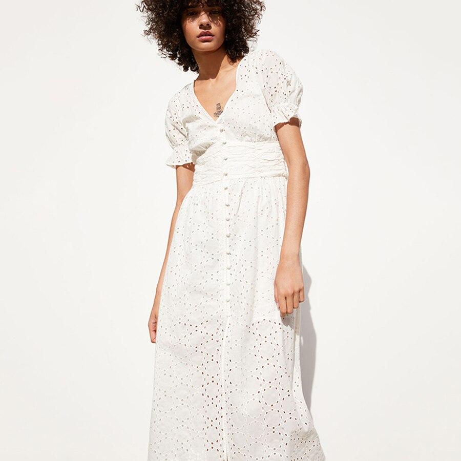 Robe Blanche Boheme Chic Femme - Blanc / S