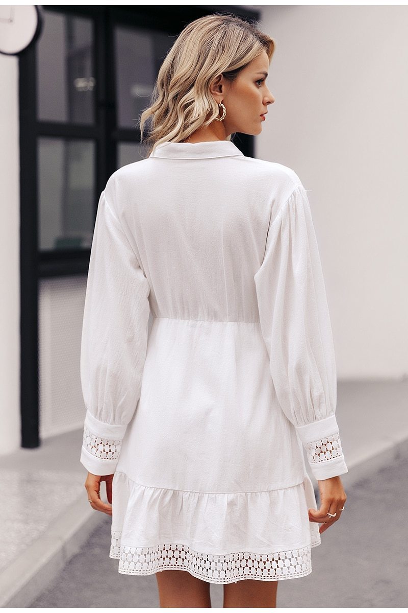 Robe Blanche Bohème Plage - Blanc / S