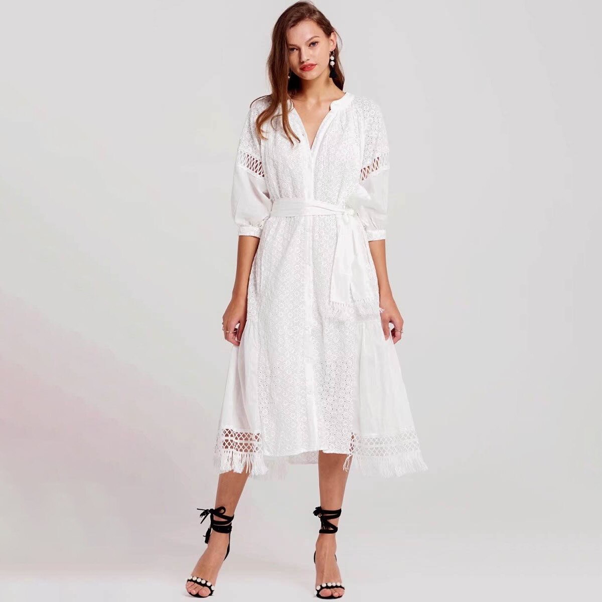 Robe blanche boheme plage