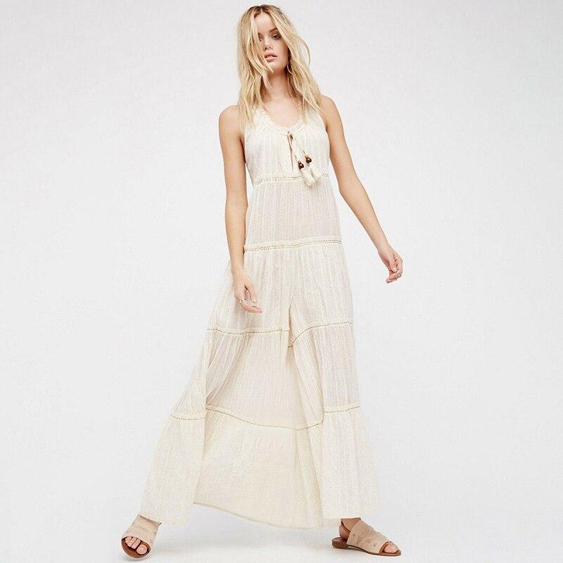 Robe blanche bohème romantique