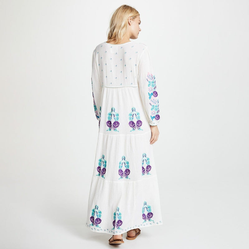 Robe Blanche Vintage Bohème - Blanc / S