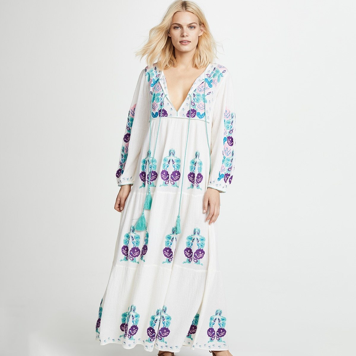 Robe Blanche Vintage Bohème - Blanc / S