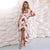 Robe Boheme À Fleurs - Blanc / S