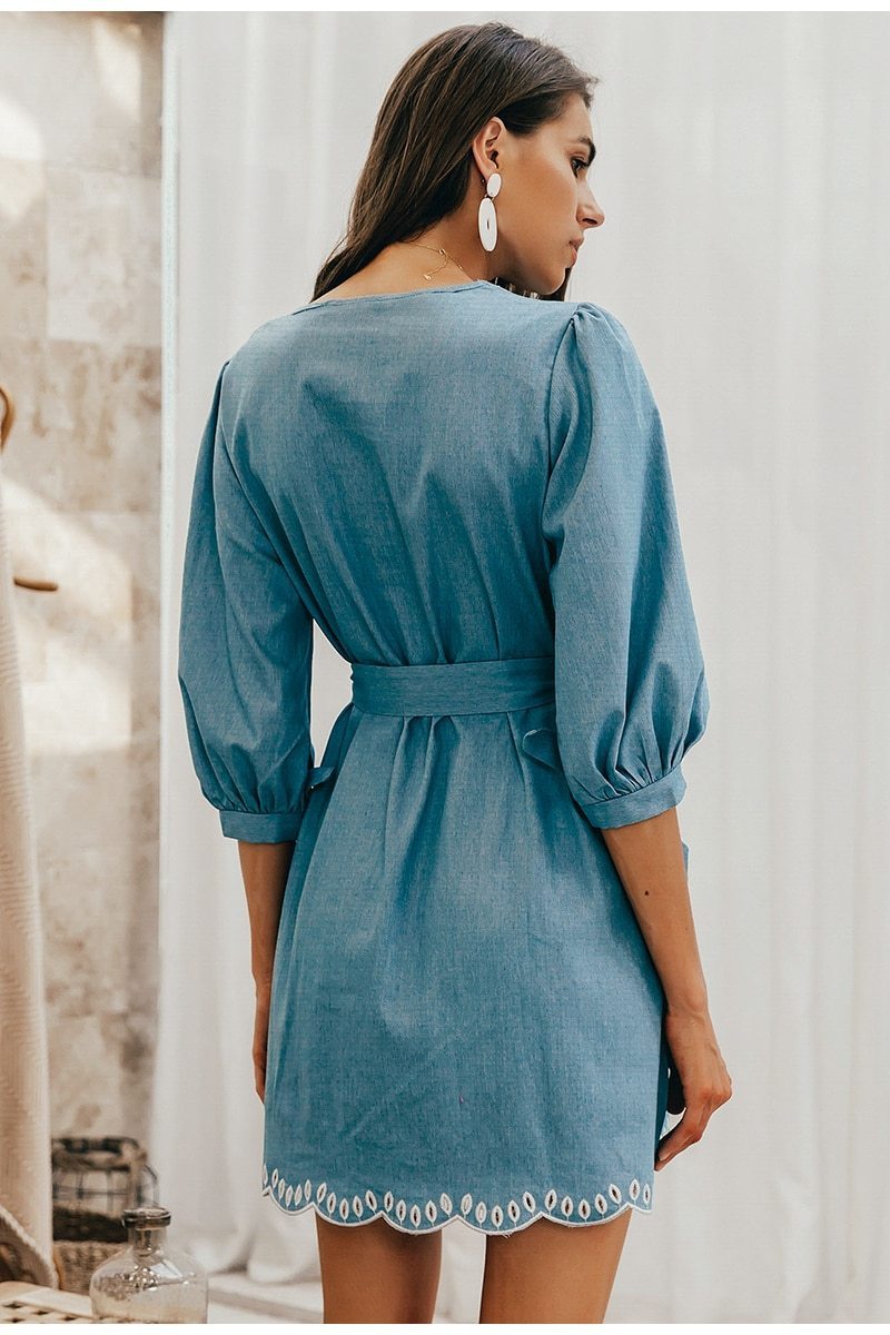 Robe Bohème Automne 2019 - Bleu / S