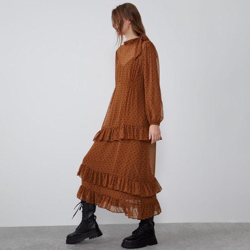 Robe Bohème Automne 2020 - Marron / XS