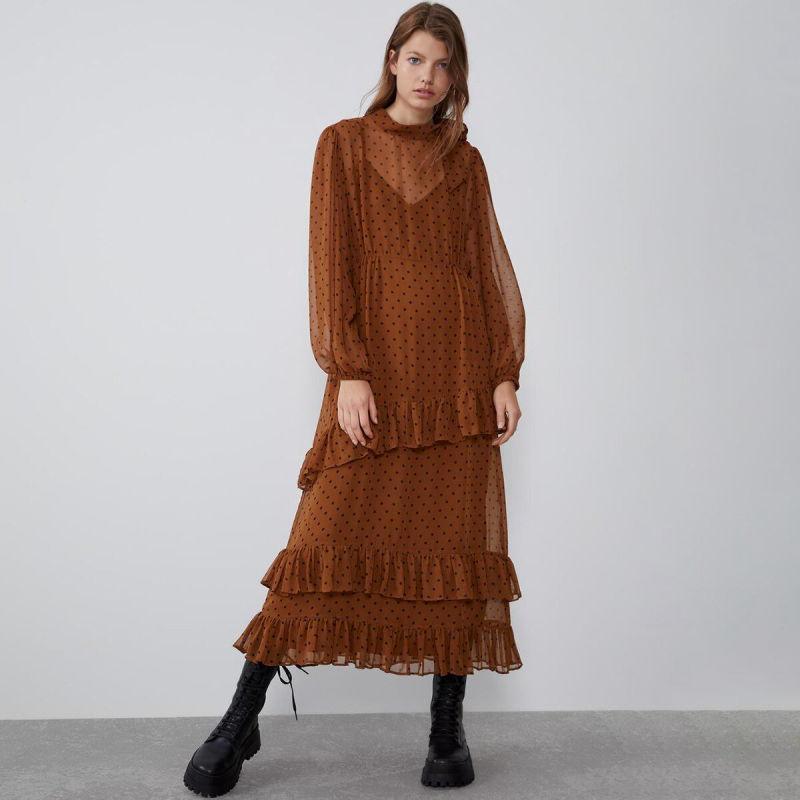 Robe Bohème Automne 2020 - Marron / XS