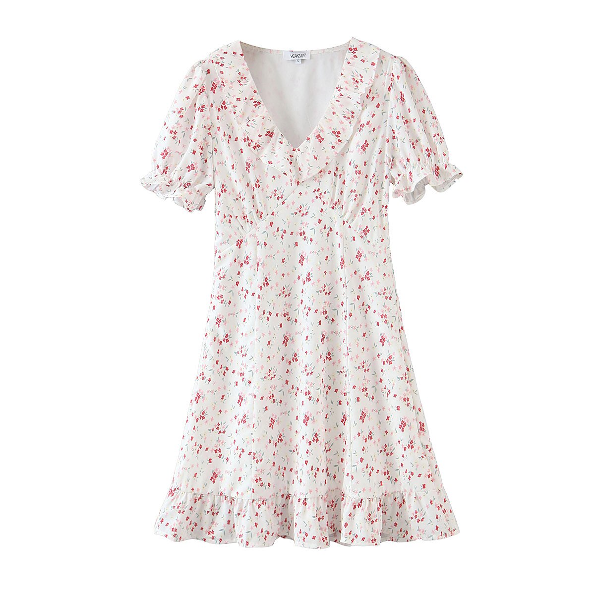 Robe bohème blanche courte